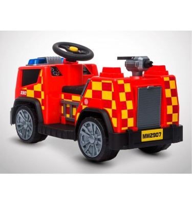 Camion électrique enfant KINGTOYS - Pompier 22W - Rouge