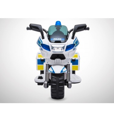 Moto électrique enfant KINGTOYS - Police 22W - Blanc