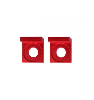 Tendeurs de chaîne alu carré - 12mm - Rouge