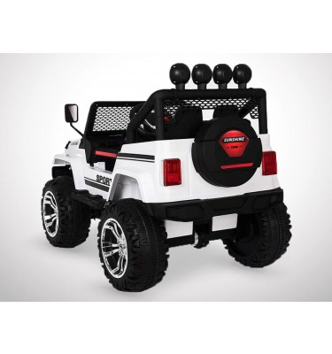 Voiture électrique enfant KINGTOYS - 4X4 Jeep 180W - Blanc