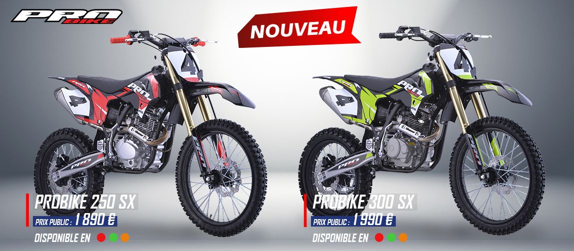 Nouvelle gamme moto cross PROBIKE 250 300 SX